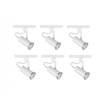 Elegant Lighting MATTE frosted white TRACK HEAD, 120V, FITS R20/PAR20/BR30/PAR30/PAR38,  TKH100MW-6PK